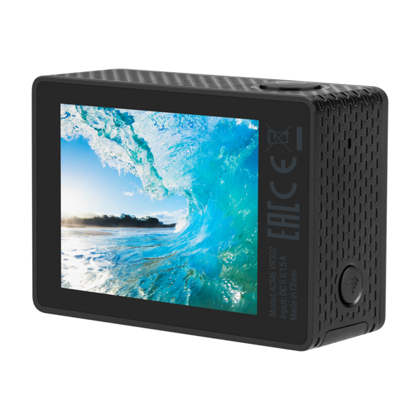 ექშენკამერა Acme VR302, 2", 4K, Wifi, HDMI, USB, Image stabilizer, Sports & Action Camera, Black