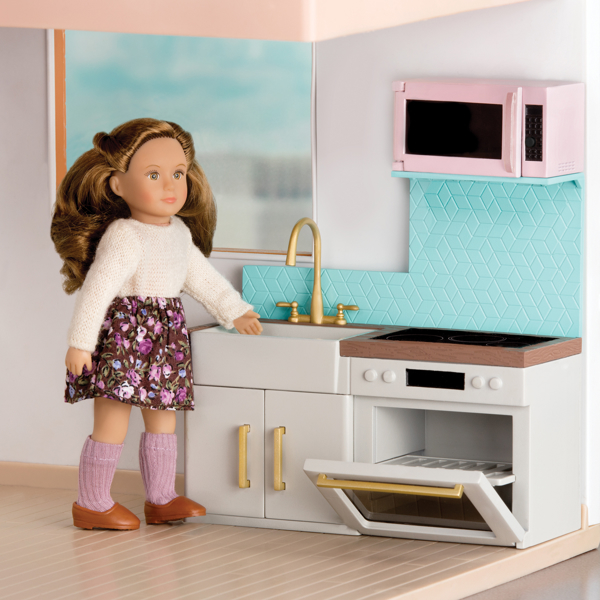 თოჯინების ავეჯის ნაკრები Lori LO37043Z Doll Modern Kitchen Set 