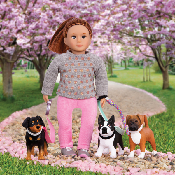 Lori LO31113Z 6' Dog Walker Doll