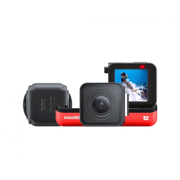 ექშენკამერა Insta360 CINAKGP/A ONE R Twin, 4K, Bluetooth, Wifi, USB , Action Camera, Black/Red