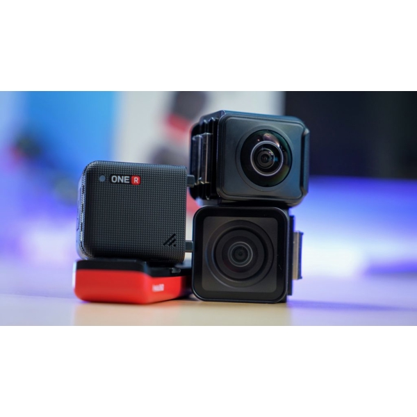 ექშენკამერა Insta360 CINAKGP/A ONE R Twin, 4K, Bluetooth, Wifi, USB , Action Camera, Black/Red