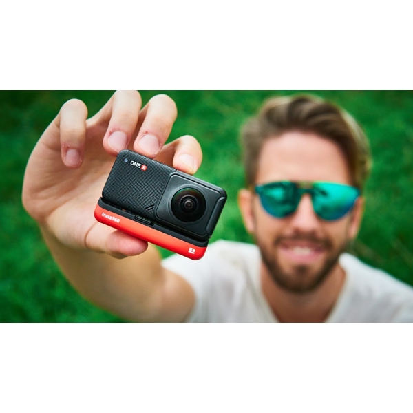 ექშენკამერა Insta360 CINAKGP/A ONE R Twin, 4K, Bluetooth, Wifi, USB , Action Camera, Black/Red