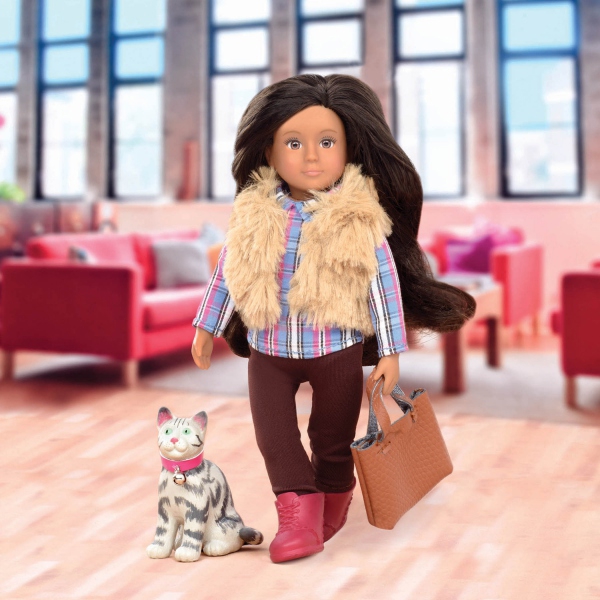 Lori LO31060Z 6" Doll & Pet Cat