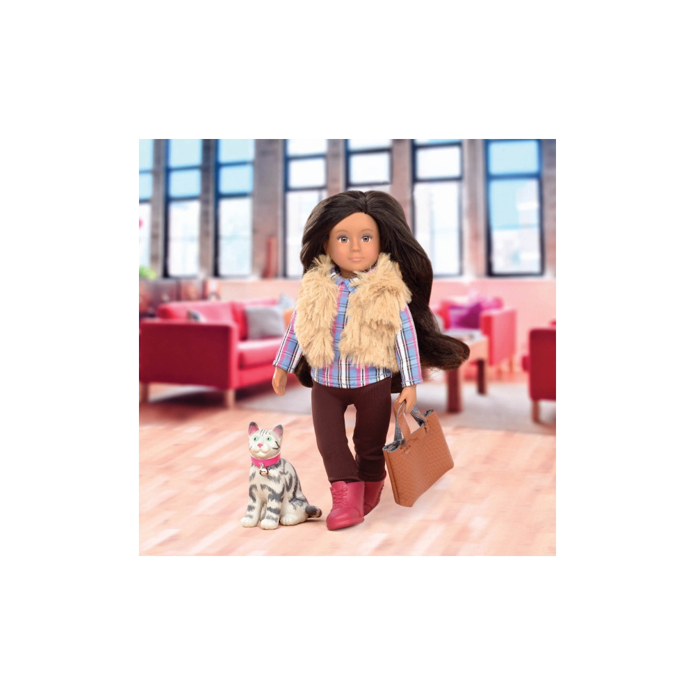 თოჯინა Lori LO31060Z 6" Doll & Pet Cat