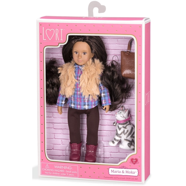 Lori LO31060Z 6" Doll & Pet Cat