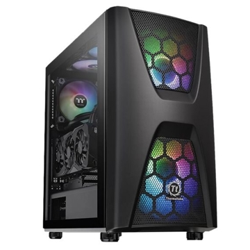 Thermaltake CA-1N5-00M1WN-00 Commander C34, ARGB, Mid-tower Case, Tempered Glass, Black