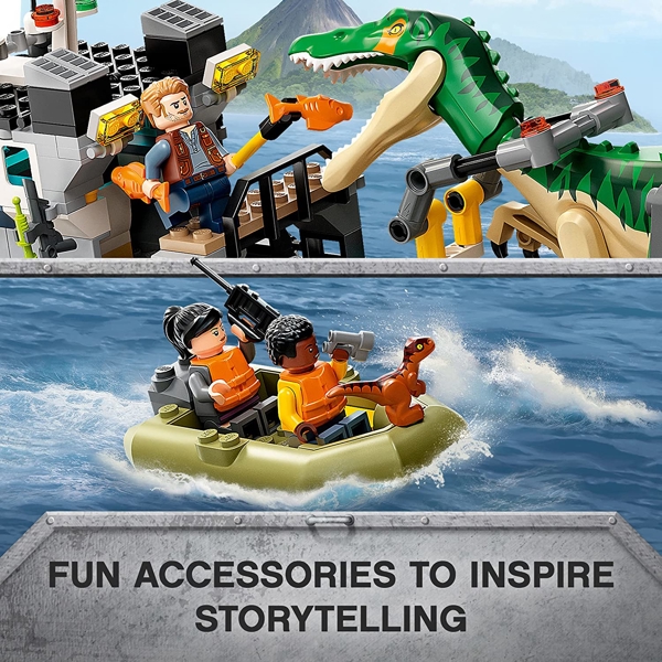 ასაწყობი გემი Lego 76942, Jurassic World Baryonyx Dinosaur Boat Escape