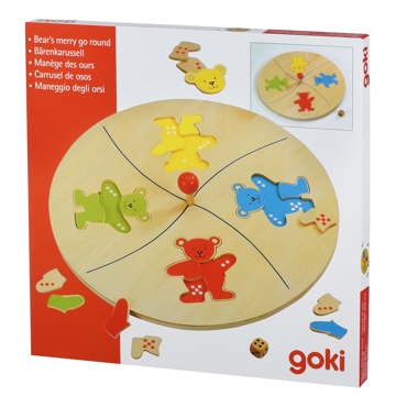 ხის სათამაშო Goki 56941G Board game Funny Bears