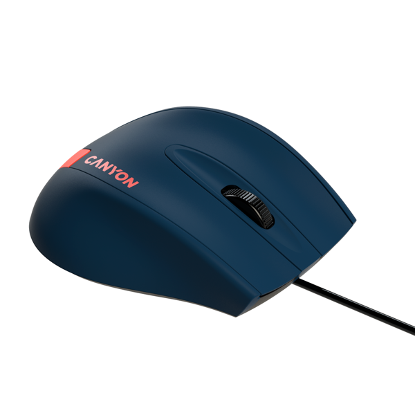 მაუსი Canyon CNE-CMS11BR, Wired Mouse, Blue/Red