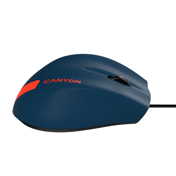 მაუსი Canyon CNE-CMS11BR, Wired Mouse, Blue/Red