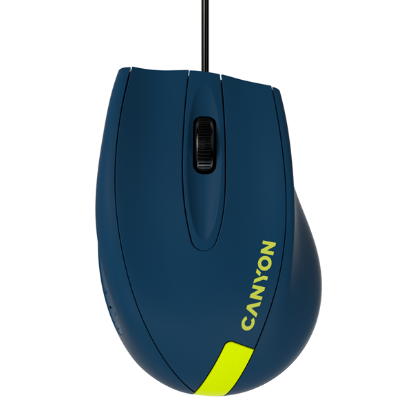 მაუსი Canyon CNE-CMS11BY, Wired Mouse, Blue/Yellow