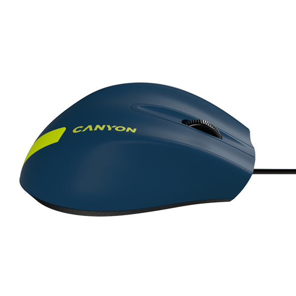 მაუსი Canyon CNE-CMS11BY, Wired Mouse, Blue/Yellow