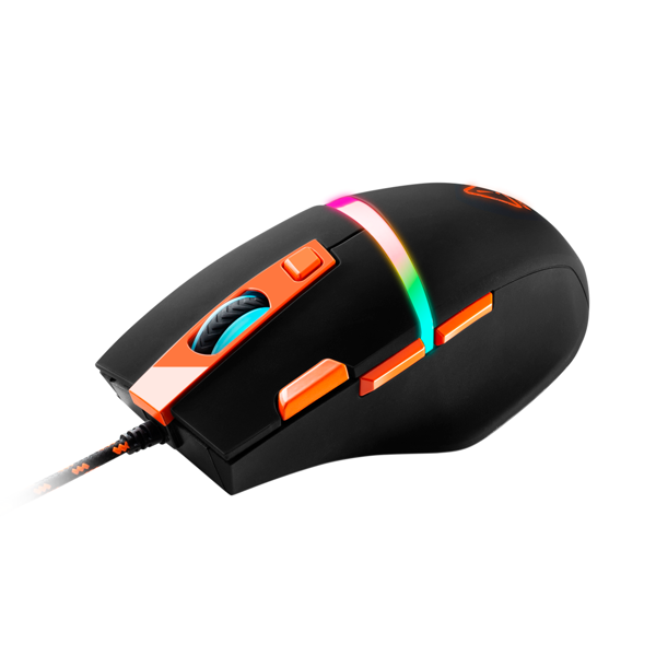 მაუსი Canyon CND-SGM04RGB, RGB, Wired, Gaming Mouse, Black/Orange