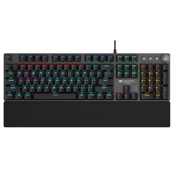 კლავიატურა Canyon CND-SKB7-RU, RGB, Mechanical, Wired, Gaming Keyboard, Black/Gray