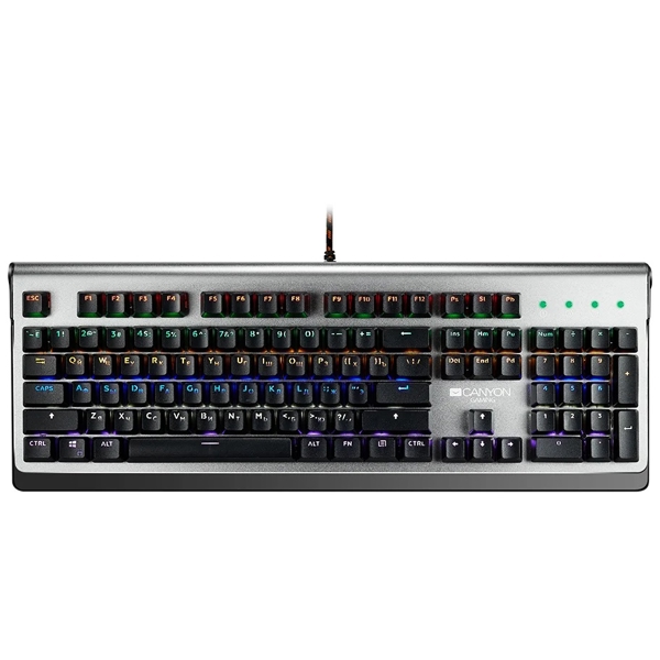 კლავიატურა Canyon CND-SKB8-RU, RGB, Mechanical, Wired, Gaming Keyboard, Dark Grey