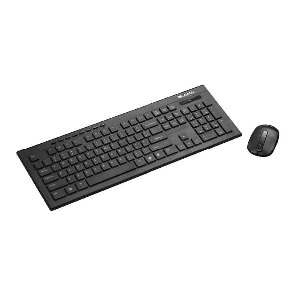 კლავიატურა+მაუსი Canyon CNS-HSETW4-RU, Wireless Keyboard and Mouse, Black