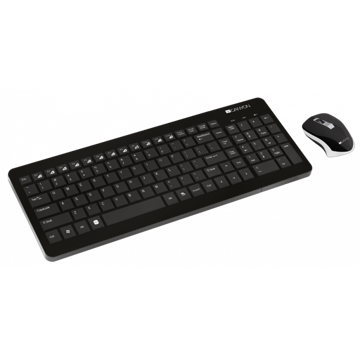 კლავიატურა+მაუსი Canyon CNS-HSETW3-RU, Wireless Keyboard and Mouse, Black