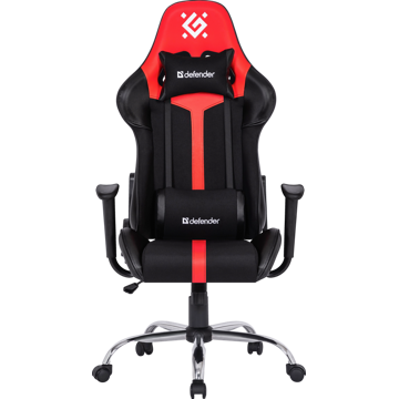 გეიმერული სავარძელი Defender 64374 Racer, Gaming Chair, Black/Red