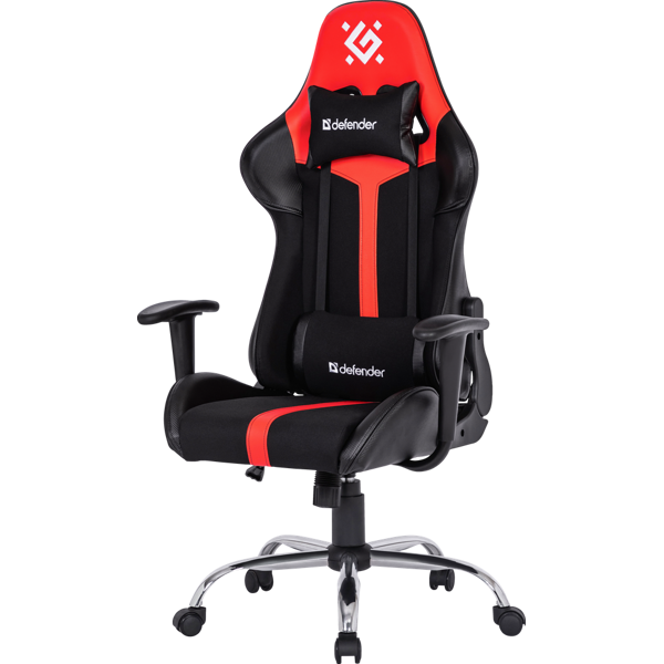 გეიმერული სავარძელი Defender 64374 Racer, Gaming Chair, Black/Red