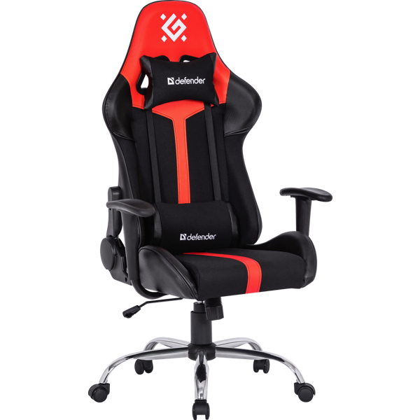 გეიმერული სავარძელი Defender 64374 Racer, Gaming Chair, Black/Red