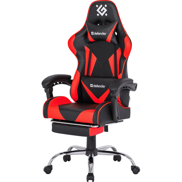 გეიმერული სავარძელი Defender 64354 Pilot, Gaming Chair, Black/Red