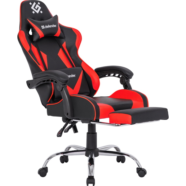 გეიმერული სავარძელი Defender 64354 Pilot, Gaming Chair, Black/Red