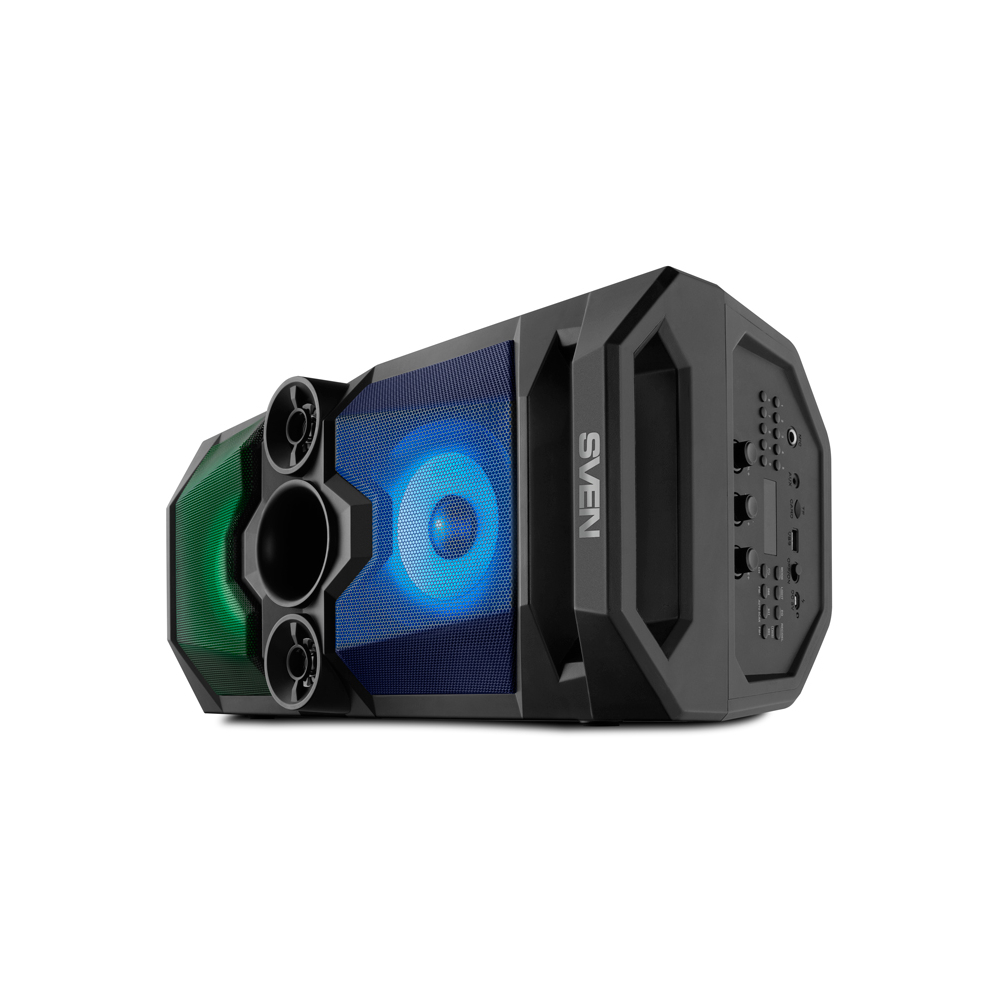 Sven PS-650, LED-display, Wireless Speaker, Bluetooth, USB, microSD, FM radio, Karaoke, Black