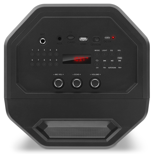 დინამიკი Sven PS-650, LED-display, Wireless Speaker, Bluetooth, USB, microSD, FM radio, Karaoke, Black