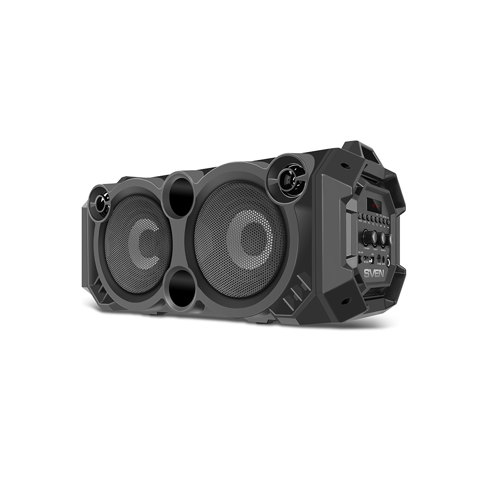 Sven PS-550, LED-display, Wireless Speaker, Bluetooth, USB, microSD, FM radio, Karaoke, Black