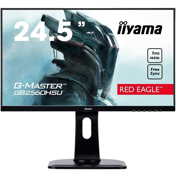 მონიტორი iiyama G-Master Red Eagle gaming monitor 24.5", TN, FreeSync, HDMI, Display Port, USB Hub, Black