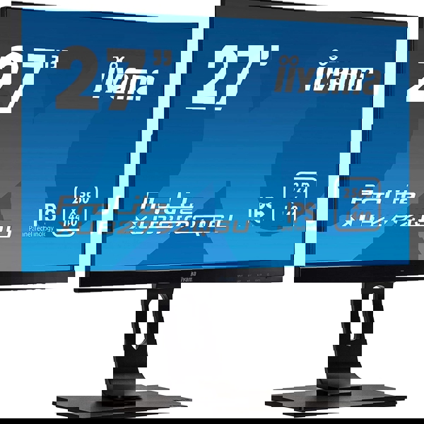 მონიტორი Iiyama XUB2792QSU-B1 ProLite Monitor, LCD 27" WQHD, IPS, DVI, HDMI, DP, USB-Hub, Black