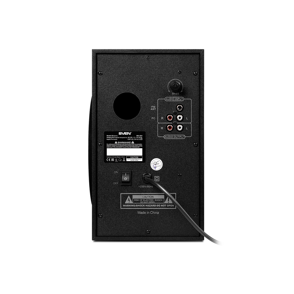 დინამიკი  Sven MS-304, Wired Speakers, USB, SD, FM, Bluetooth, Black