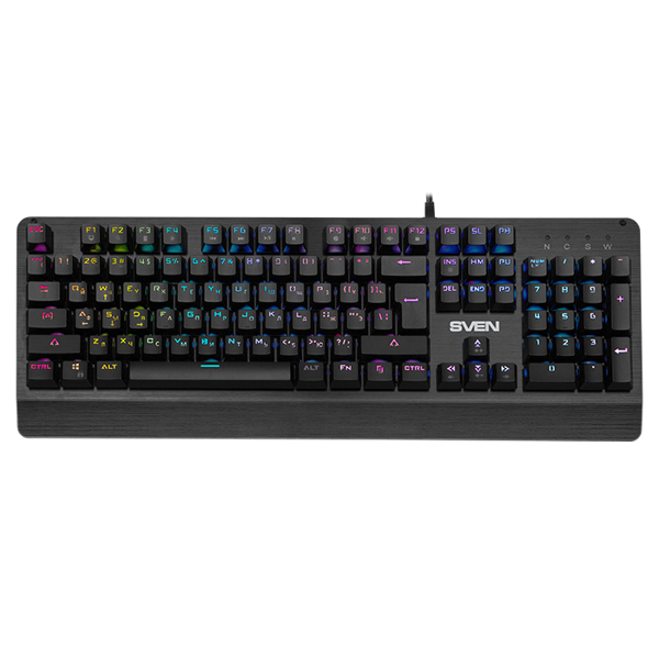 კლავიატურა Sven KB-G9700, Wired, RGB, Mechanical, Gaming keyboard, Black