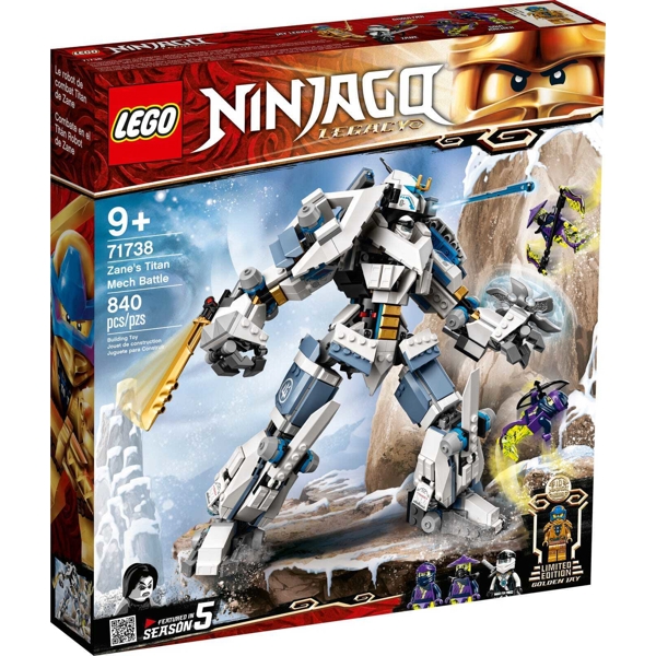 ასაწყობი რობოტი Lego 71738, Ninjago Zane's Titan Mech Battle