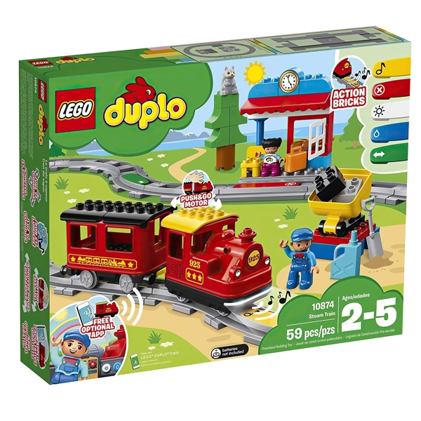 ასაწყობი მატარებელი Lego 10874, Duplo Steam Train