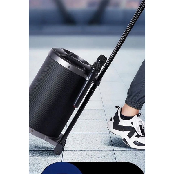 დინამიკი Remax RB-X6 Wireless Outdoor Portable Trolley Speaker With Two Microphones, Black