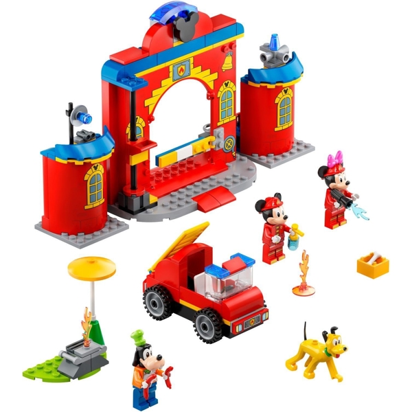 ასაწყობი ნაკრები Lego 10776, Mickey & Friends Fire Truck & Station