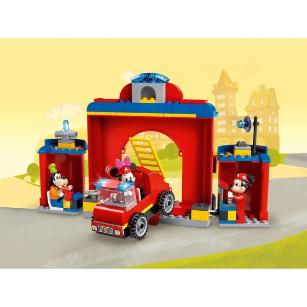 ასაწყობი ნაკრები Lego 10776, Mickey & Friends Fire Truck & Station