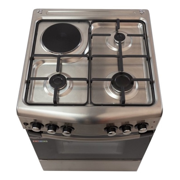 გაზქურა OZ OG 6031 IX OCOURVED60X60X31, OVEN-COMBINATION, Black/Silver