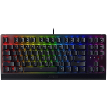 Razer RZ03-03490700-R3R1 BlackWidow V3 TKL Gaming Keyboard, Green Switch, RGB, Black