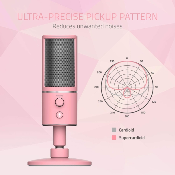 მიკროფონი Razer RZ19-02290300-R3M1 Seiren X Quartz, Microphone, USB, Pink