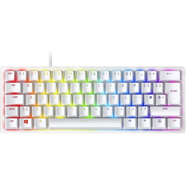 კლავიატურა Razer RZ03-03392200-R3R1 Huntsman Mini Mercury Gaming Keyboard, Red Switch, USB, RGB, White