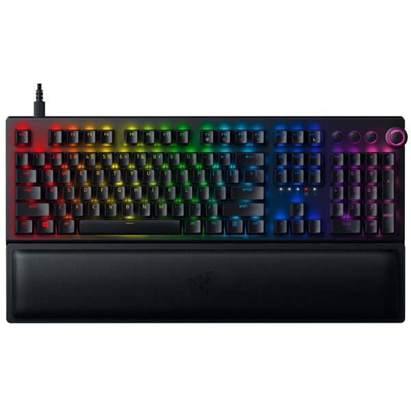 Razer RZ03-03530800-R3R1 BlackWidow V3 Pro Gaming Keyboard, Green Switch, BT, USB, RGB, Black