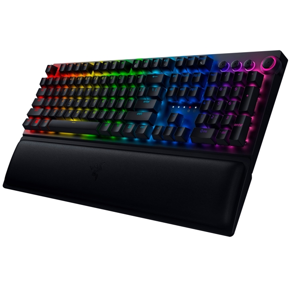 Razer RZ03-03530800-R3R1 BlackWidow V3 Pro Gaming Keyboard, Green Switch, BT, USB, RGB, Black