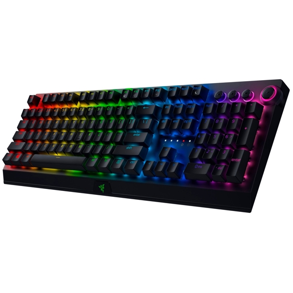 Razer RZ03-03530800-R3R1 BlackWidow V3 Pro Gaming Keyboard, Green Switch, BT, USB, RGB, Black