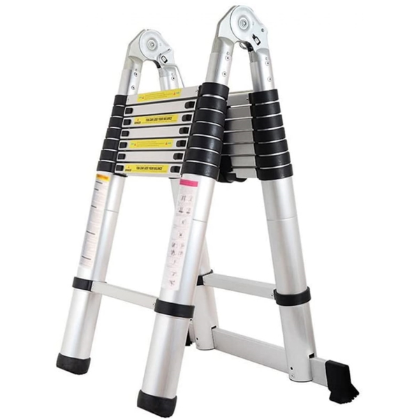 კიბე Alumet DTLH 2.5, Double-sided telescopic ladder with hinge