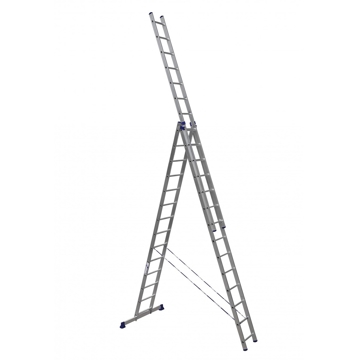 Alumet 5314, Three-section universal aluminum ladder