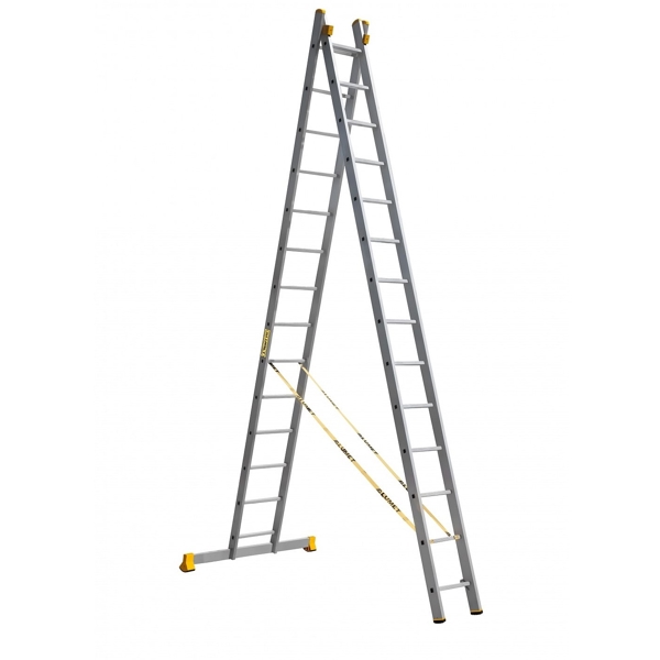 კიბე Alumet P2 9214, Two-section aluminum ladder 