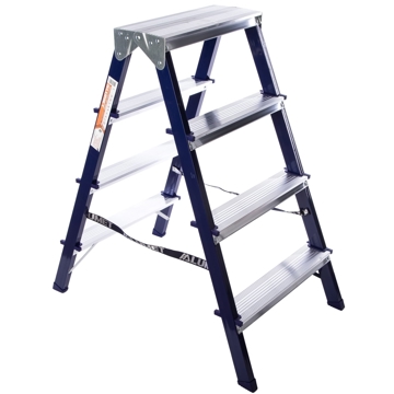 Alumet MD8204 Double-Sided Steel Ladder