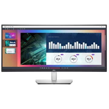 მონიტორი Dell P3421W, 34", WQHD, Curved Monitor, USB-C, HDM, DP, Black